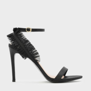 CHARLES & KEITH Ruffle Detail Ankle Strap Sandals