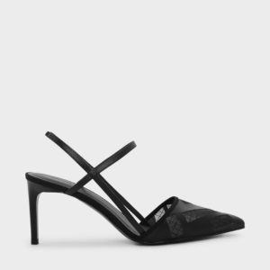 CHARLES & KEITH Mesh T-Bar Slingback Heels