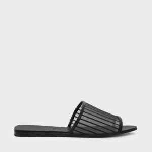 CHARLES & KEITH Striped Mesh Sliders