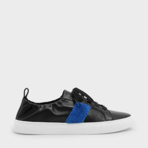 CHARLES & KEITH Furry Stripe Sneakers