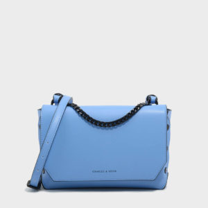 CHARLES & KEITH Chain Detail Front Flap Bag