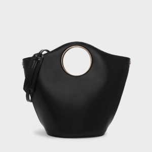 CHARLES & KEITH Circular Cut Out Handle Tote Bag