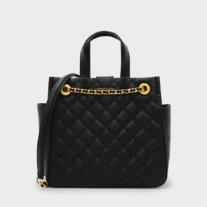 CHARLES & KEITH Chain Detail Quilted Tote