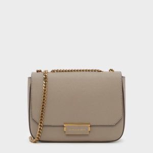 CHARLES & KEITH Front Flap Push-lock Crossbody Bag