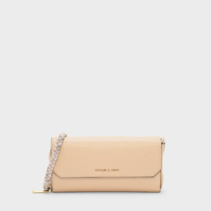 CHARLES & KEITH Scarf Detail Chain Strap Wallet