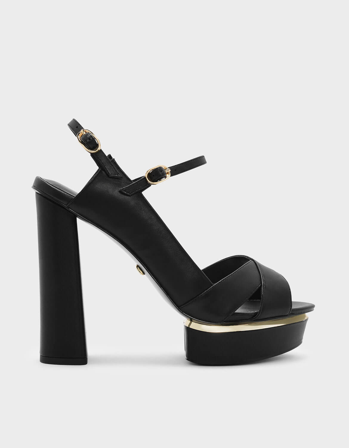 CHARLES & KEITH Slingback Platform Leather Sandals | Australian Women ...