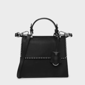 CHARLES & KEITH Bead Detail Leather Front Flap Bag