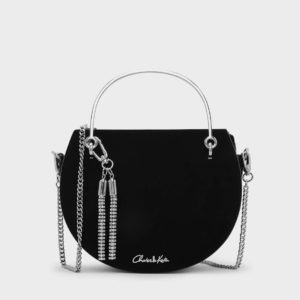 CHARLES & KEITH Curve Edge Suede Handbag