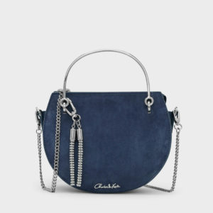 CHARLES & KEITH Curve Edge Leather Handbag