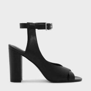 CHARLES & KEITH Ankle Strap Block Heel Sandals