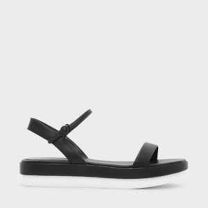 CHARLES & KEITH Contrast Flatform Sandals