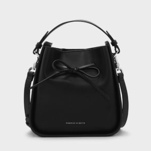 CHARLES & KEITH Bow Detail Drawstring Bag