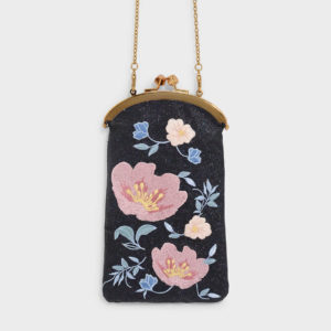 CHARLES & KEITH Floral Detail Push-lock Clutch