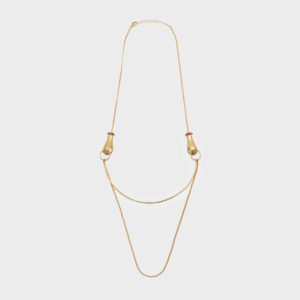 CHARLES & KEITH Chain Detail Crystal Necklace