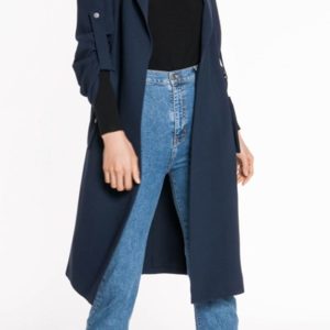 Cue Crepe Trench Jacket
