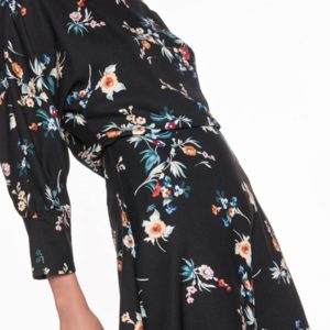 Cue Floral Gathered Sleeve Dress
