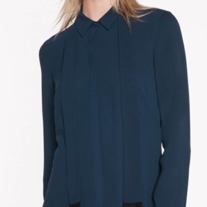 Cue Fringed Neck Tie Shirt