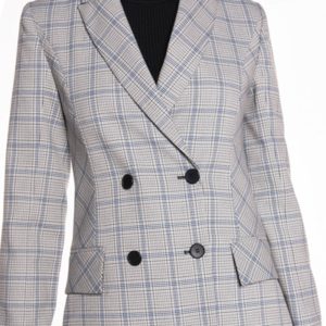 Cue Highlight Check Double Breasted Jacket