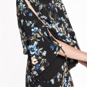 Cue Night Shade Floral Playsuit