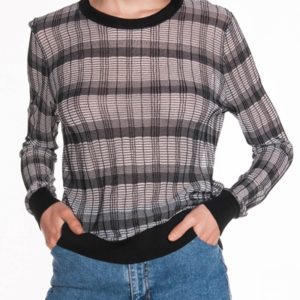Cue Sheer Check Knit