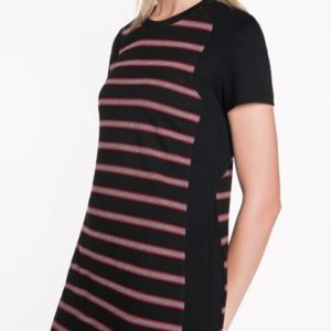 Cue Stripe Knit Spliced Dress