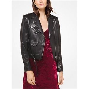 MICHAEL Michael Kors Leather Moto Jacket