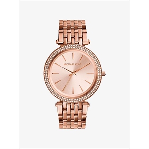 Michael Kors Darci Pave Rose Gold-Tone Watch