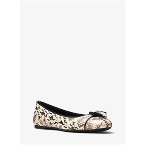 MICHAEL Michael Kors Alice Snake-Embossed Leather Ballet Flat