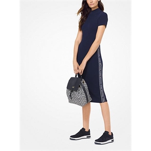 MICHAEL Michael Kors Logo Tape Ribbed Knit Dress