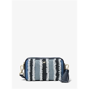 MICHAEL Michael Kors Small Frayed Denim Camera Bag