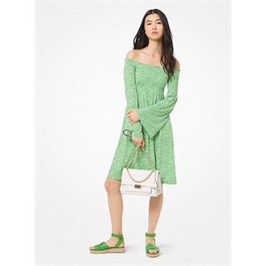 MICHAEL Michael Kors Mini Floral Matte-Jersey Off-The-Shoulder Dress