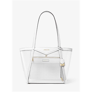 MICHAEL Michael Kors Whitney Large Clear And Leather Tote Bag