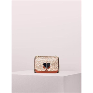 Kate Spade Nicola Metallic Leopard Twistlock Small Convertible Chain Shoulder Bag