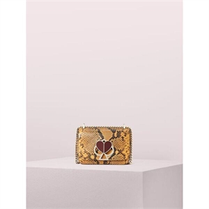 Kate Spade Nicola Snake Embossed Twistlock Small Convertible Chain Shoulder Bag