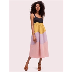 Kate Spade Scallop Blocked Midi Dress