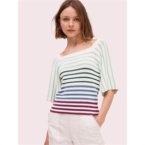 Kate Spade Striped Square Neck Sweater