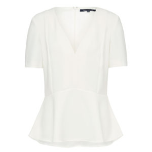 French Connection Arrow Crepe Peplum Top