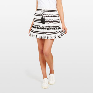 French Connection Stripe Tassel Skirt