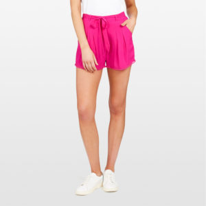 French Connection Tie Waist Pom Pom Hem Short