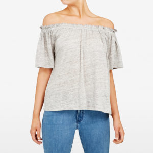 French Connection Off Shoulder Linen Tee