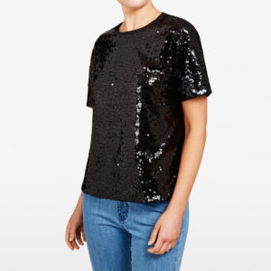 French Connection Sequin Jersey Tee