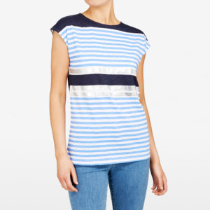 French Connection Metallic Stripe Tee