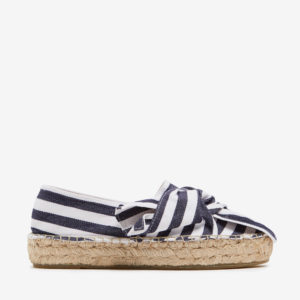 French Connection Stripe Bow Front Espadrille