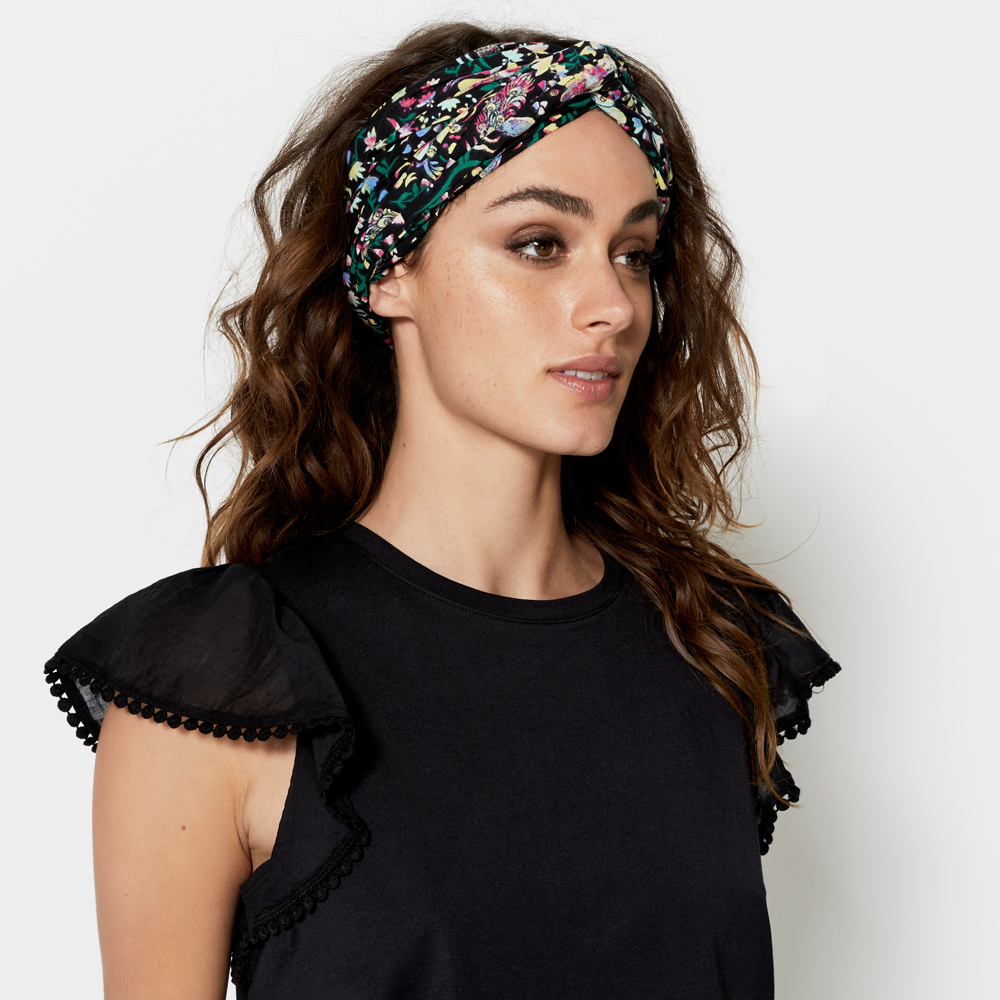 French Connection Cuban Peacock Head Scarf