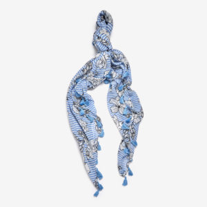 French Connection Floral Tassel Scarf
