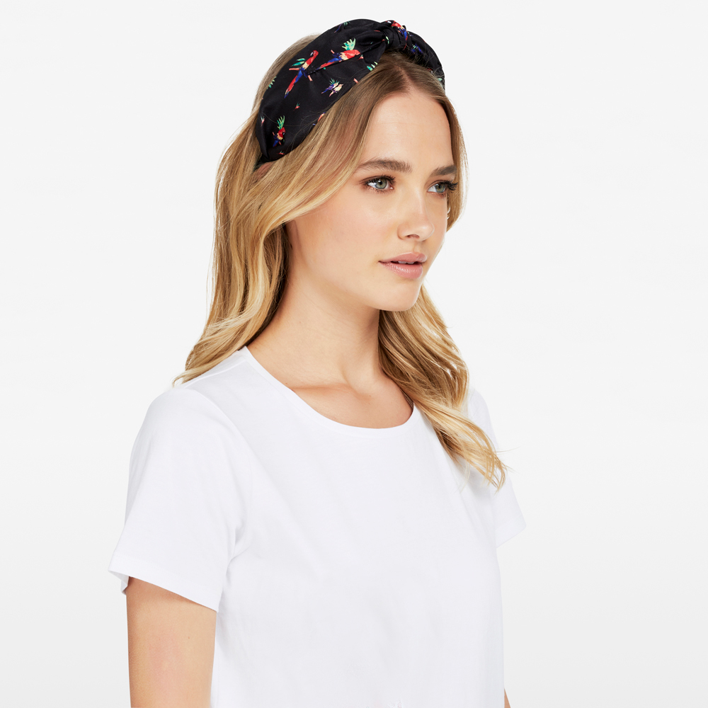 French Connection Tropical Parrot Printed Headband