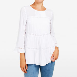 French Connection Lace Trim Swing Shirt