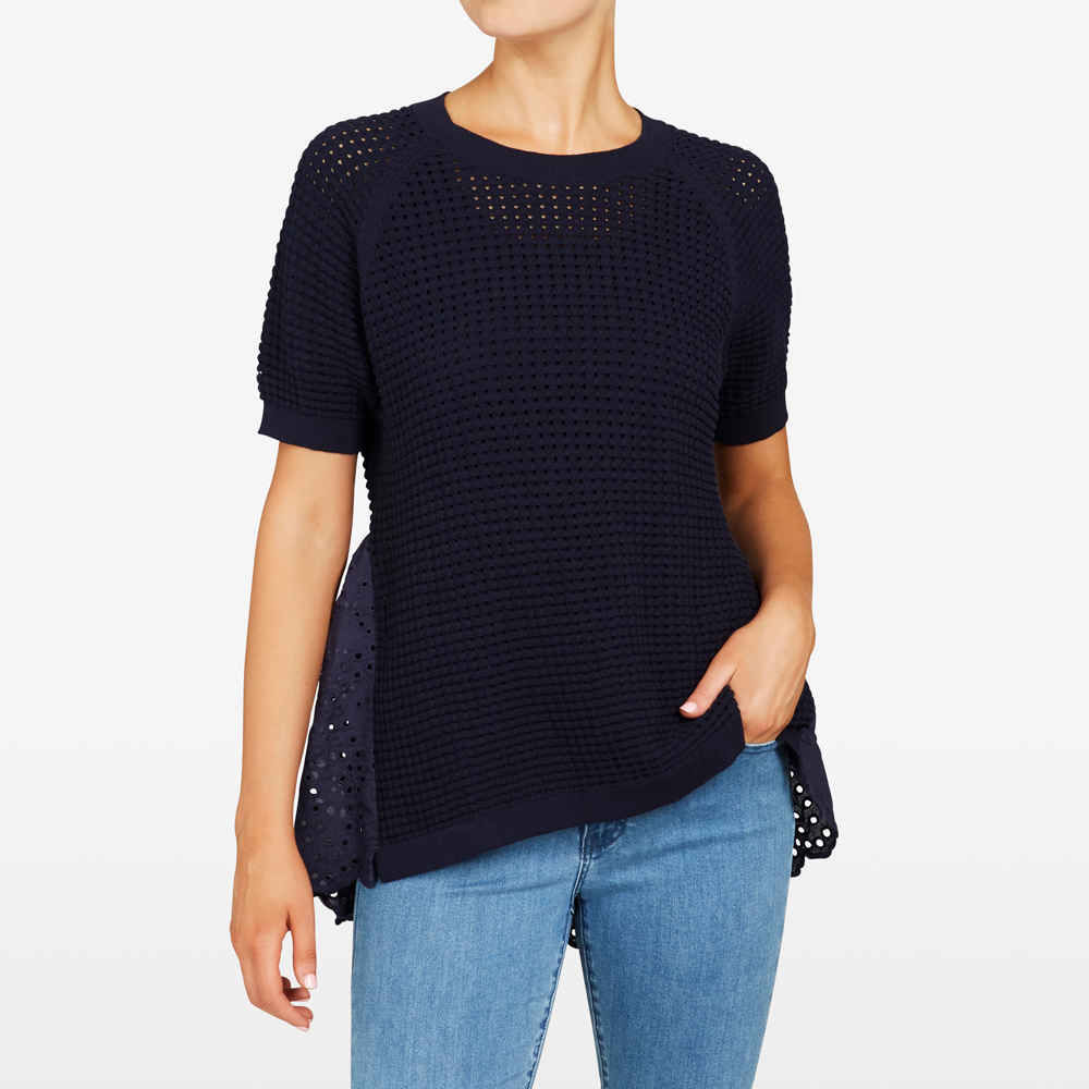 French Connection Lace Basket Weave Knit