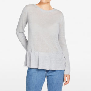 French Connection Linen Slouchy Peplum Knit