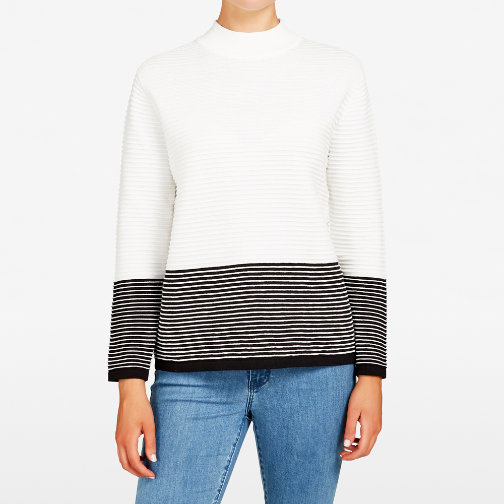 French Connection Block Stripe Mozart Knit
